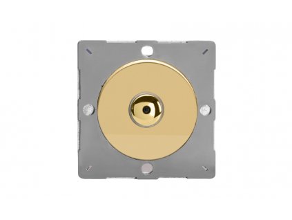 Designový vypínaè Tlaèítkový vypínaè IMPULSE - 1-modulový jednosmìrný (è.1) 0-100 W (max 10 LEDs) 1.3A 1-pólový LED s dálkovým MODULÁRNÍ - letìná mosaz / mosazné tlaèítko, Z1EGIJ1V