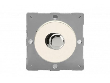 Luxusní stmívaè Rotaèní stmívaè DIMMER - 1-modulový schodiový (è.6) 0-100 W (max 10 LEDs) 0.78A 1-pólový LED MODULÁRNÍ - matnì bílá / letìný chromový knoflík, Z1EGTP1Y.MW