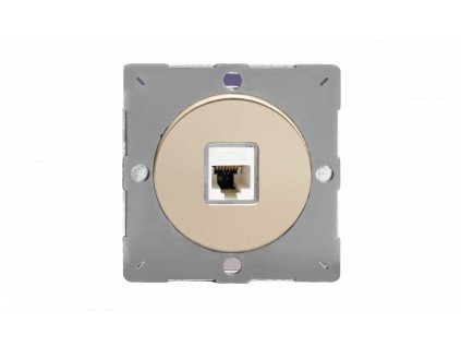 Designová zásuvka Mutimediální zásuvka MEDIA SOCKET - 1-modulový LAN MODULÁRNÍ - satén / bílá, Z1EGRJ456WN