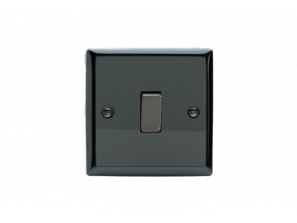 Designový vypínač Kolébkový vypínač ROCKER - 1-modulový schodišťový (č.6); jednosměrný (č.1) 10A 1-pólový KLASICKÉ - černé (lesklé) iridium / černé (lesklé) iridium, XI1D