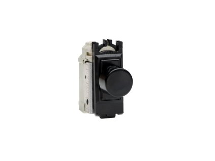 Luxusní stmívaè Rotaèní stmívaè DIMMER - 1-modulový multiway 1-pólový LED V-Pro MODULÁRNÍ - èerná / èerný knoflík, GJP100B