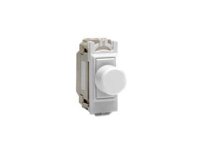 Luxusní stmívaè Rotaèní stmívaè DIMMER - 1-modulový multiway 1-pólový LED V-Pro MODULÁRNÍ - bílá / bílý knoflík, GJP100W