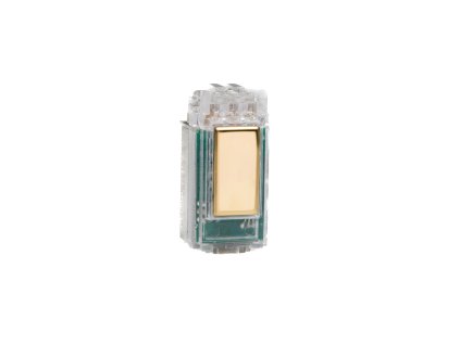 Luxusní stmívaè Rotaèní stmívaè DIMMER - 1-modulový jednosmìrný (è.1) 0-100 W (max 10 LEDs) 0.7A 1-pólový LED MODULÁRNÍ - letìná mosaz / mosaz, GJESV