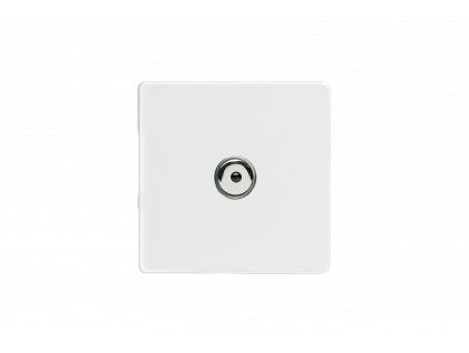 Designový vypínaè Tlaèítkový vypínaè IMPULSE - 1-modulový jednosmìrný (è.1) 0-100 W (max 10 LEDs) 1.3A 1-pólový LED s dálkovým BEZROUBKOVÉ - prémiová bílá / chrom tlaèítko, IJDQI101S