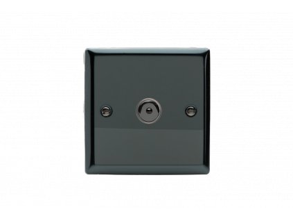 Designový vypínač Tlačítkový vypínač IMPULSE - 1-modulový jednosměrný (č.1) 0-100 W (max 10 LEDs) 1.3A 1-pólový LED s dálkovým KLASICKÉ - černé (lesklé) iridium / černé (lesklé) iridium, IJII101