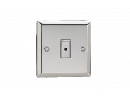 Designový vypínaè Tlaèítkový vypínaè IMPULSE - 1-modulový jednosmìrný (è.1) 0-100 W (max 10 LEDs) 1.1A 1-pólový LED s dálkovým V-Pro KLASICKÉ - letìný chrom / chrom tlaèítko, JCE101