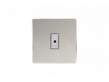 Designový vypínaè Tlaèítkový vypínaè IMPULSE - 1-modulový jednosmìrný (è.1) 0-100 W (max 10 LEDs) 1.1A 1-pólový LED s dálkovým V-Pro BEZROUBKOVÉ - letìný chrom / chrom tlaèítko, JDCE101S