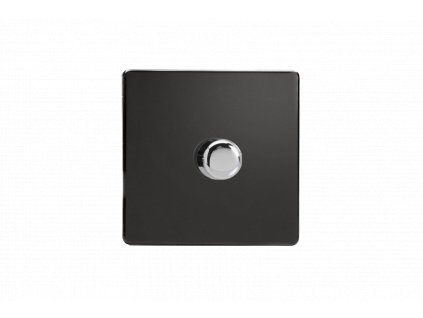 Luxusní stmívaè Rotaèní stmívaè DIMMER - 1-modulový - BEZROUBKOVÉ - Prémiová èerná, HDL3S