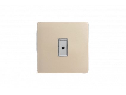 Designový vypínaè Tlaèítkový vypínaè IMPULSE - 1-modulový jednosmìrný (è.1) 0-100 W (max 10 LEDs) 1.1A 1-pólový LED s dálkovým V-Pro BEZROUBKOVÉ - satén / chrom tlaèítko, JDNE101S