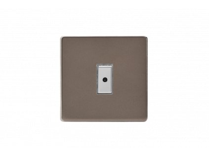 Designový vypínaè Tlaèítkový vypínaè IMPULSE - 1-modulový jednosmìrný (è.1) 0-100 W (max 10 LEDs) 1.1A 1-pólový LED s dálkovým V-Pro BEZROUBKOVÉ - cínová / chrom tlaèítko, JDRE101S
