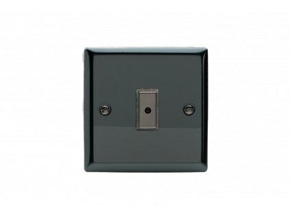 Designový vypínač Tlačítkový vypínač IMPULSE - 1-modulový jednosměrný (č.1) 0-100 W (max 10 LEDs) 1.1A 1-pólový LED s dálkovým V-Pro KLASICKÉ - černé (lesklé) iridium / černé (lesklé) iridium, JIE101