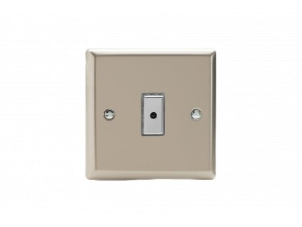 Designový vypínaè Tlaèítkový vypínaè IMPULSE - 1-modulový jednosmìrný (è.1) 0-100 W (max 10 LEDs) 1.1A 1-pólový LED s dálkovým V-Pro KLASICKÉ - satén / chrom tlaèítko, JNE101