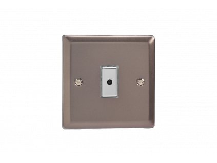 Designový vypínaè Tlaèítkový vypínaè IMPULSE - 1-modulový jednosmìrný (è.1) 0-100 W (max 10 LEDs) 1.1A 1-pólový LED s dálkovým V-Pro KLASICKÉ - cínová / chrom tlaèítko, JRE101