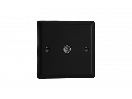 Designová zásuvka Mutimediální zásuvka MEDIA SOCKET - 1-modulový TV/Radio KLASICKÉ - matnì èerná, XY8.MB