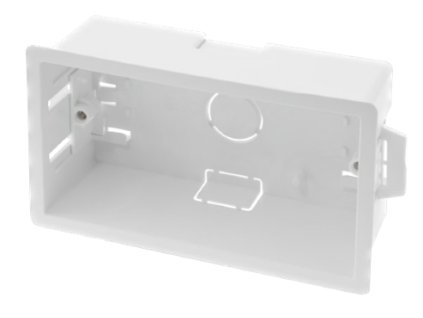 Britská instalaèní krabièka WALL BOX - dvojitá plastová do sádrokartonu 47 mm hluboká, 47mm dryline white