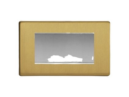 Rámeček PLATE - MODULÁRNÍ - kartáčovaná mosaz, XDBG4S