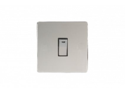 Designový vypínaè Kolébkový vypínaè ROCKER - 1-modulový 20A 2-pólový BEZROUBKOVÉ - letìný chrom / chromová kolébka, XDC20NDS