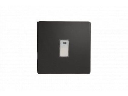 Designový vypínaè Kolébkový vypínaè ROCKER - 1-modulový 20A 2-pólový BEZROUBKOVÉ - prémiová èerná / chromová kolébka, XDL20NDS