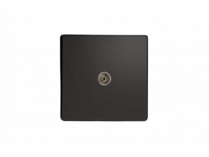 Designová zásuvka Mutimediální zásuvka MEDIA SOCKET - 1-modulový TV/Radio BEZROUBKOVÉ - prémiová èerná, XDL8S