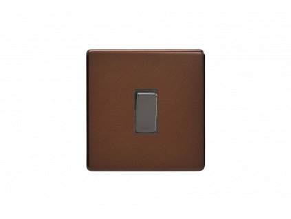 Designový vypínaè Kolébkový vypínaè ROCKER - 1-modulový 20A 2-pólový BEZROUBKOVÉ - moka / èerné (lesklé) iridium, XDM20DS