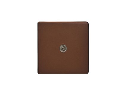 Designová zásuvka Mutimediální zásuvka MEDIA SOCKET - 1-modulový TV/Radio BEZROUBKOVÉ - moka, XDM8S