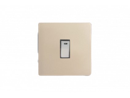 Designový vypínač Kolébkový vypínač ROCKER - 1-modulový 20A 2-pólový BEZŠROUBKOVÉ - satén / chromová kolébka, XDN20NDS