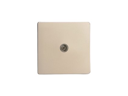 Designová zásuvka Mutimediální zásuvka MEDIA SOCKET - 1-modulový TV/Radio BEZROUBKOVÉ - satén, XDN8S