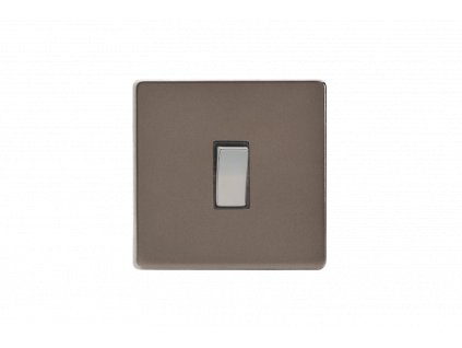 Designový vypínaè Kolébkový vypínaè ROCKER - 1-modulový 20A 2-pólový BEZROUBKOVÉ - cínová / chromová kolébka, XDR20DS