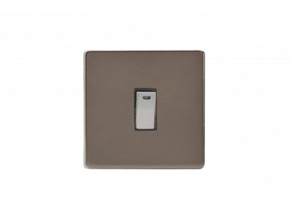 Designový vypínaè Kolébkový vypínaè ROCKER - 1-modulový 20A 2-pólový BEZROUBKOVÉ - cínová / chromová kolébka, XDR20NDS