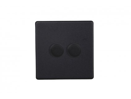 Luxusní stmívaè Rotaèní stmívaè DIMMER - 2-modulový - BEZROUBKOVÉ - Matnì èerná, dimmer JEYP252S.MB screwless matt black