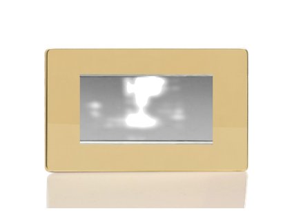 Rámeček PLATE - MODULÁRNÍ - leštěná mosaz, XDVG4S