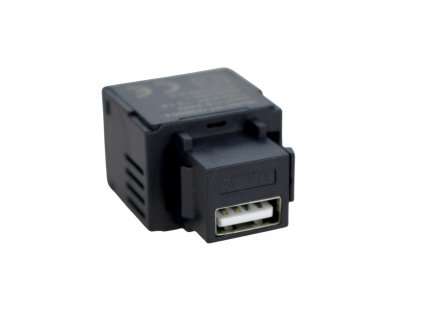 Designová zásuvka Mutimediální zásuvka MEDIA SOCKET - 2.1A 1-pólový MODULÁRNÍ - bílá nebo èerná / bílá, keystone module DEUSBBW