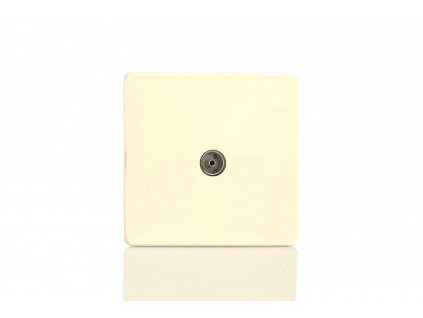 Designová zásuvka Mutimediální zásuvka MEDIA SOCKET - 1-modulový TV/Radio BEZROUBKOVÉ - bílá èokoláda, XDW8S