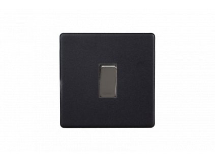 Designový vypínaè Kolébkový vypínaè ROCKER - 1-modulový 20A 2-pólový BEZROUBKOVÉ - matnì èerná / èerné (lesklé) iridium, XDY20S.MB