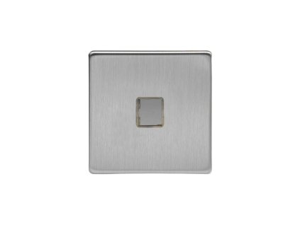 Rámeček PLATE - BEZŠROUBKOVÉ - kartáčovaná ocel / Keystone, keystone plate XESD1S screwless brushed steel
