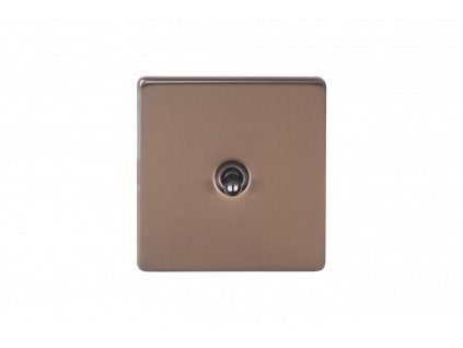 Designový vypínaè Páèkový vypínaè TOGGLE - 1-modulový køíový (è.7) 10A 1-pólový BEZROUBKOVÉ - kartáèovaný bronz / èerné (lesklé) iridium, NOIMG
