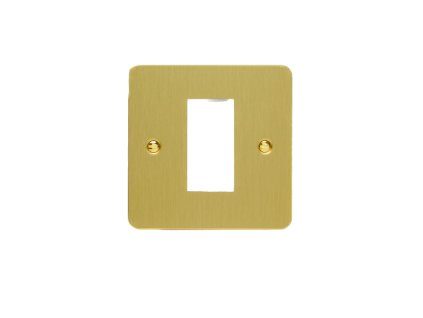 Rámeèek PLATE - MODULÁRNÍ - kartáèovaná mosaz, XFBG1