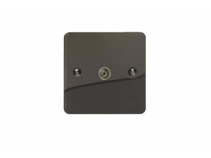 Designová zásuvka Mutimediální zásuvka MEDIA SOCKET - 1-modulový TV/Radio ULTRAPLOCHÉ - èerné (lesklé) iridium, XFI8