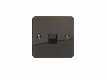 Designová zásuvka Mutimediální zásuvka MEDIA SOCKET - 1-modulový telefon ULTRAPLOCHÉ - èerné (lesklé) iridium / èerný, XFITMB