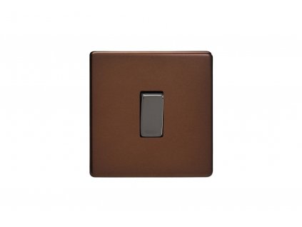 Designový vypínaè Kolébkový vypínaè ROCKER - 1-modulový schodiový (è.6) 10A - Bezroubkový - moka, rocker XDM1S screwless mocha