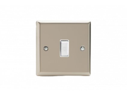 Designový vypínač Kolébkový vypínač ROCKER - 1-modulový křížový (č.7) 10A 1-pólový KLASICKÉ - satén / bílá kolébka, XN1W