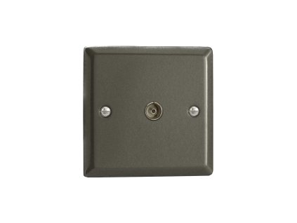 Designová zásuvka Mutimediální zásuvka MEDIA SOCKET - 1-modulový TV/Radio KLASICKÉ - grafit 21, XP8