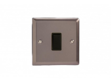 Designový vypínač Kolébkový vypínač ROCKER - 1-modulový křížový (č.7) 10A 1-pólový KLASICKÉ - cínová / černá kolébka, XR1B