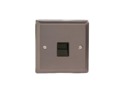 Designová zásuvka Mutimediální zásuvka MEDIA SOCKET - 1-modulový telefon KLASICKÉ - cínová / èerný, XRTMB
