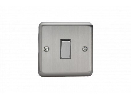 Designový vypínaè Kolébkový vypínaè ROCKER - 1-modulový 20A 2-pólový KLASICKÉ - matnì chromová / ocelová kolébka, XS20D