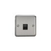 Designová zásuvka Mutimediální zásuvka MEDIA SOCKET - 1-modulový telefon KLASICKÉ - matnì chromová / èerný, XSTMB