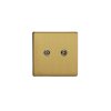 Designová zásuvka Mutimediální zásuvka MEDIA SOCKET - 2-modulový TV/Radio BEZŠROUBKOVÉ - kartáčovaná mosaz, socket_XEB2RTVS_screwless_brushed-brass