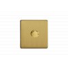 Luxusní stmívač Rotační stmívač DIMMER - 1-modulový - BEZŠROUBKOVÉ - Kartáčovaná mosaz, HDB1S
