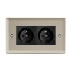 Designová zásuvka Klasický - Satén 2-Síťová zásuvka MAINS SOCKET - PIN CZ modul 16A do rámečků DataGrid (2 místa) - černá, Klasický - Satén 2-Síťová zásuvka MAINS SOCKET - PIN CZ modul 16A do rámečků DataGrid (2 místa) - černá (Barva vnitřku Bílá, Verze česká)