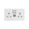 Designová zásuvka Síťová zásuvka MAINS SOCKET - Bezšroubkový - 2-modulový - prémiová bílá, Síťová zásuvka MAINS SOCKET - Bezšroubkový - 2-modulový - prémiová bílá